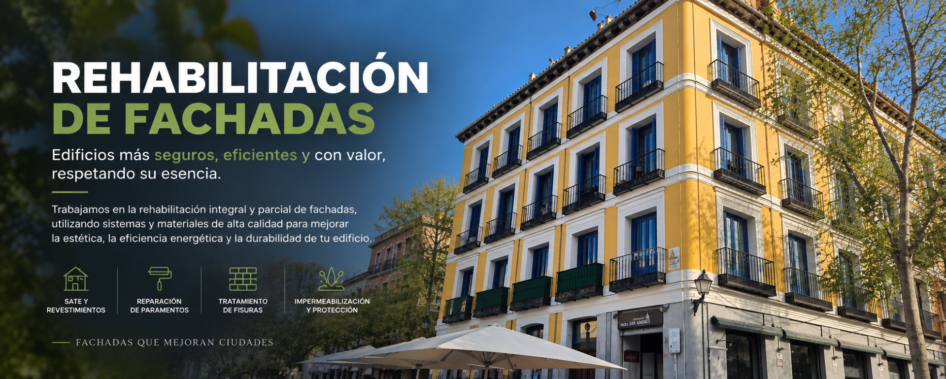 Rehabilitación de fachadas en Madrid - VLASCONSTRUC