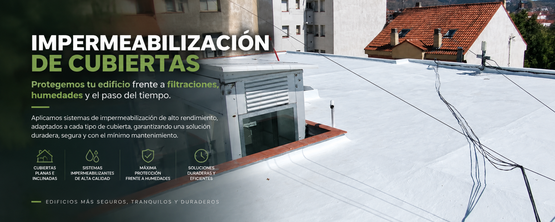 Impermeabilización y rehabilitación de cubiertas en Madrid - VLASCONSTRUC