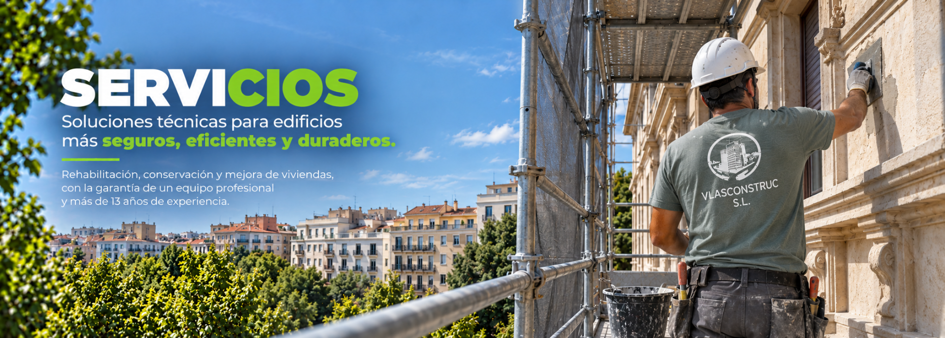 Servicios de rehabilitación de edificios en Madrid - VLASCONSTRUC