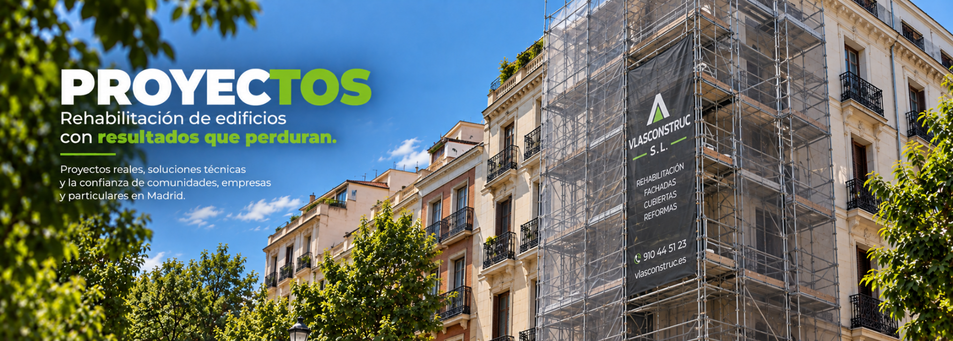 Proyectos de rehabilitación de edificios en Madrid - VLASCONSTRUC